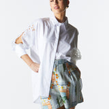 Lily Pad Broderie Shirt - Ivory