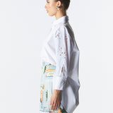 Lily Pad Broderie Shirt - Ivory