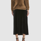 Mustang Sally Velvet Skirt - Black