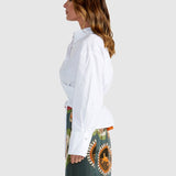 Wildflare Wrap Shirt - White