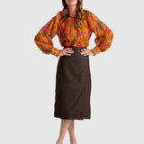 Panama Top - Orange Floral