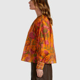 Panama Top - Orange Floral