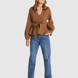 Tiny Dancer Wrap Cardi - Cinnamon