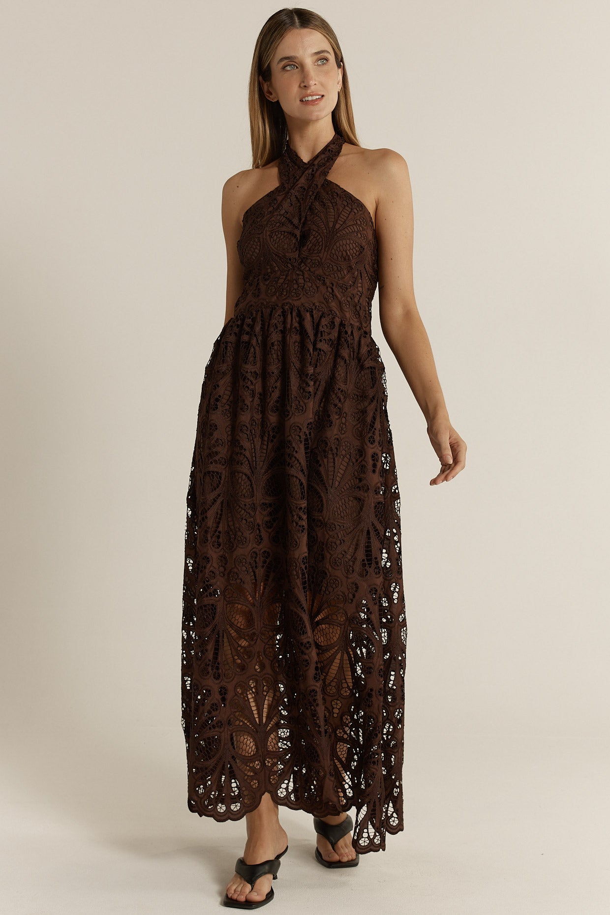 Elara Broderie Dress - Chocolate | Fate & Becker | Timeless Women's Fashion Elara Broderie Dress - Chocolate | Fate & Becker | Timeless Women's Fashion