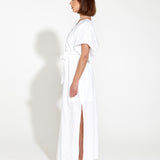 Heritage Linen Maxi Dress - White