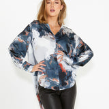 Transfixed Oversized Shirt - Storm Print