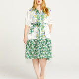 Perfect World Midi Shirt Dress - Botanical Floral Print