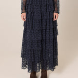 Domino Maxi Skirt - Navy