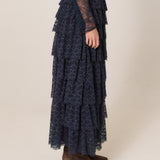 Domino Maxi Skirt - Navy