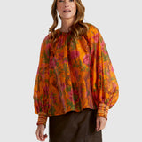 Panama Top - Orange Floral