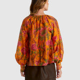 Panama Top - Orange Floral