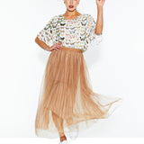 Sway Mesh Skirt - Tan