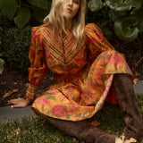 Panama Dress - Orange Floral