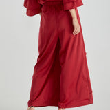 The Dancer Ruffle Pants - Pomegranate