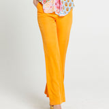 Unguarded Flare High Waisted Pant - Tangerine Yellow