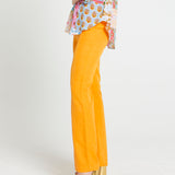 Unguarded Flare High Waisted Pant - Tangerine Yellow