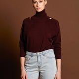 Tenderly Cut-out Knit - Plum