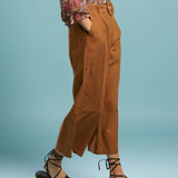 Exhale Belted Wide Leg Pant - Mocha