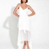 Oasis Sheer Frill Slip Maxi Dress - White