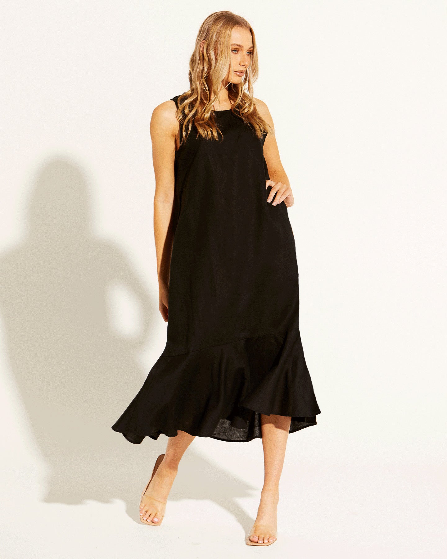 Black shift dress hot sale midi