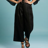 Exhale Belted Wide Leg Pant - Black