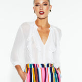 Just Love Frill Blouse - Ivory