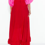 All Night Ruffle Skirt - Lipstick Red