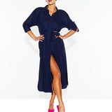 Almighty Shirt Dress - Navy