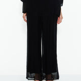 Sunlight and Shadow Silk Pant - Black