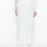 Sunlight and Shadow Silk Pant - White