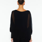 Sunlight and Shadow Silk Top - Black