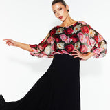 Sunlight and Shadow Silk Top - Oscar Floral