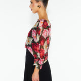 Sunlight and Shadow Silk Top - Oscar Floral