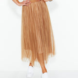 Sway Mesh Skirt - Tan