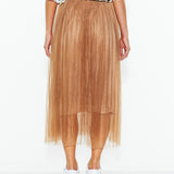 Sway Mesh Skirt - Tan