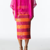 Wild Ones Skirt - Orange Fuchsia Stripe