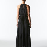 Midsummer Halter Maxi Dress - Black