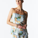 The Terrace Strapless Top - Postcard