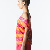 Wild Ones Top - Orange Fuchsia Stripe