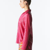 Impression Sequin Shirt - Fuchsia