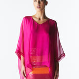 Blossoming Silk Top - Fuchsia