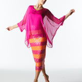 Wild Ones Skirt - Orange Fuchsia Stripe