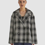 Playback Oversized Jacket - Black/White Check