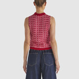 Kinetic Knit Top - Pink Boucle