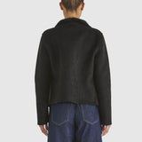 Behold Reversible Fur Jacket - Black