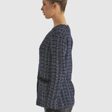 Beverley Knit Cardi - Navy Boucle