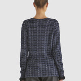 Beverley Knit Cardi - Navy Boucle