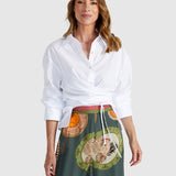Wildflare Wrap Shirt - White
