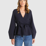 Tiny Dancer Wrap Cardi - Navy