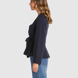 Tiny Dancer Wrap Cardi - Navy